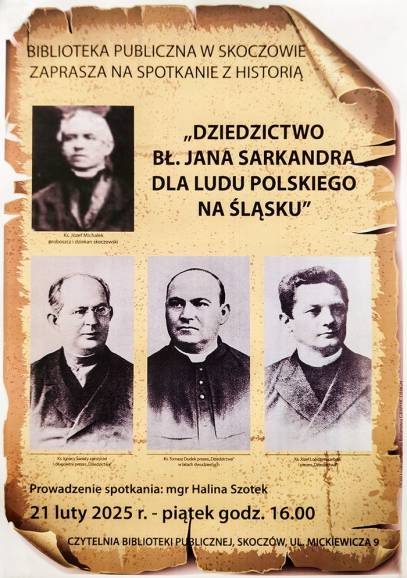 Dziedzictwo bł. Jana Sarkandra dla ludu polskiego na Śląskiego